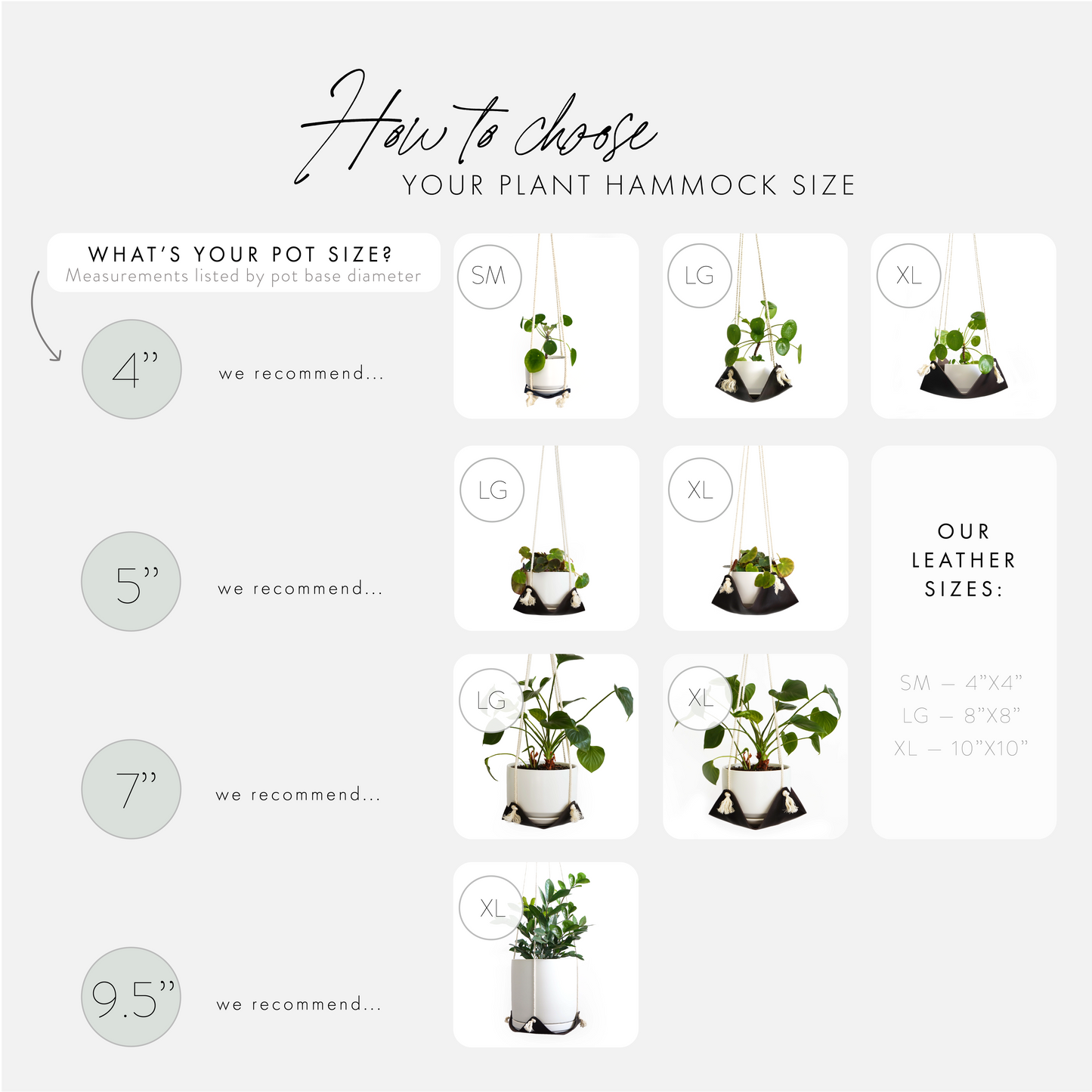 Double Leather Plant Hammock