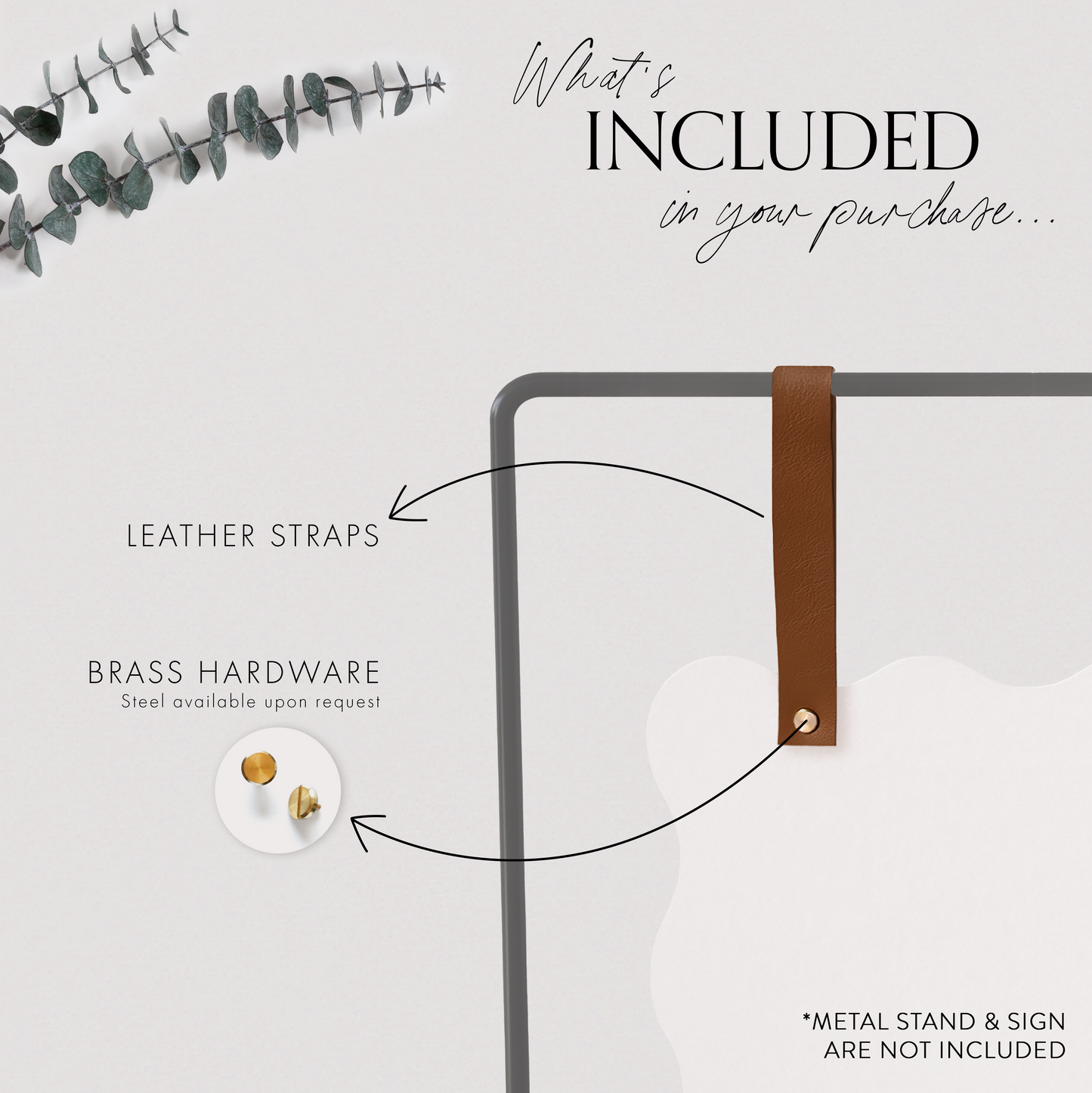 Leather Signage Hanger