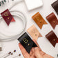 Custom initial leather cord holders in multiple colors, handcrafted large cable keepers for chargers, computer cords, office organization, tech accessories and travel by Keyaiira
