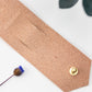 Veg Tan genuine leather cable organizer with brass closure, natural leather cord wrap for charger storage, cable management, electronics organization and minimalist desk accessories by Keyaiira

