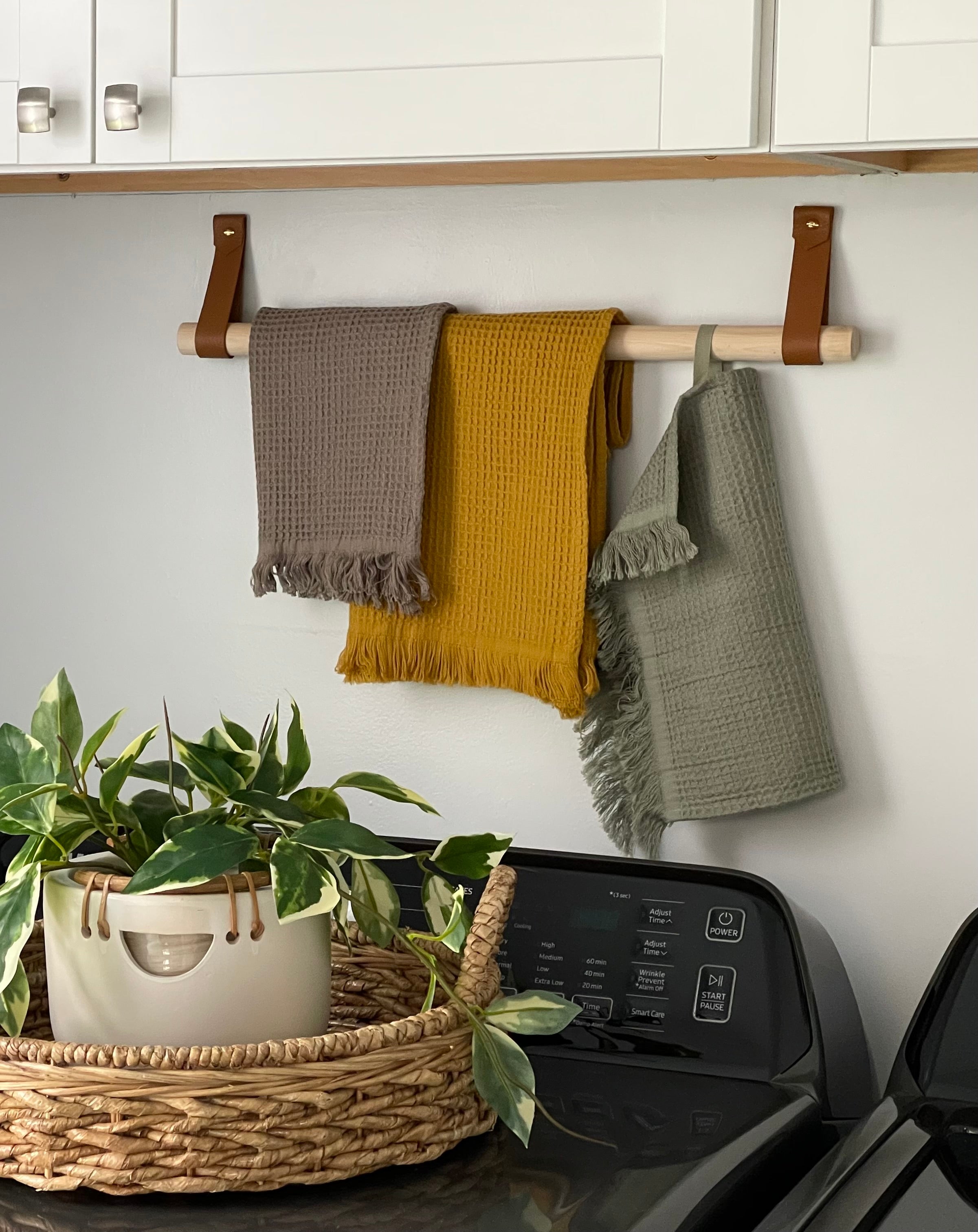 Wall mounted towel discount basket