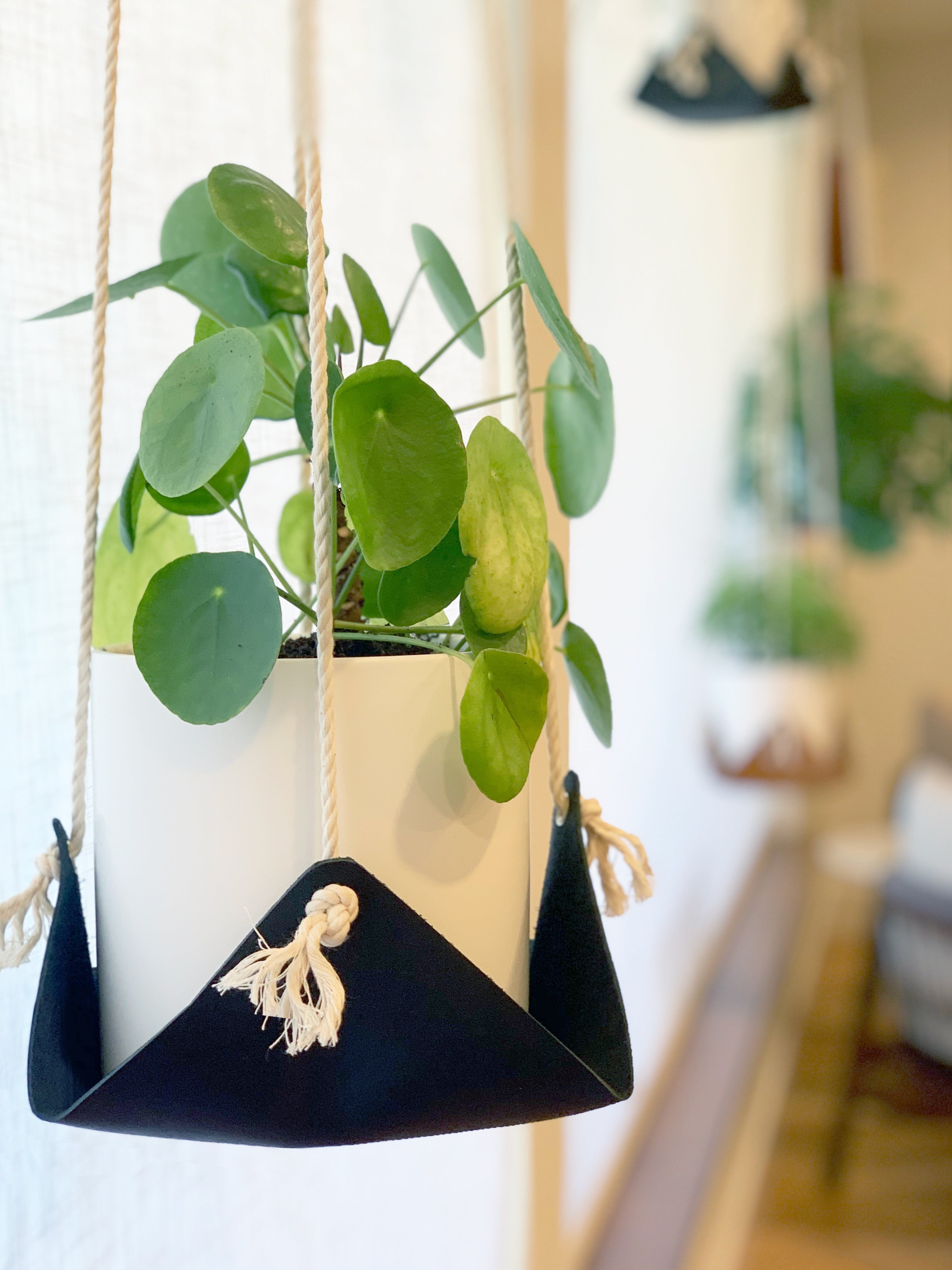 Leather Plant Hammock | Indoor Plant Hanger – Keyaiira