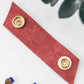 Artisan-made Wine genuine leather cord wrap with brass snap closure, reusable Keyaiira cable holder for wired earbuds, charging cords, small electronics and convenient travel organization
