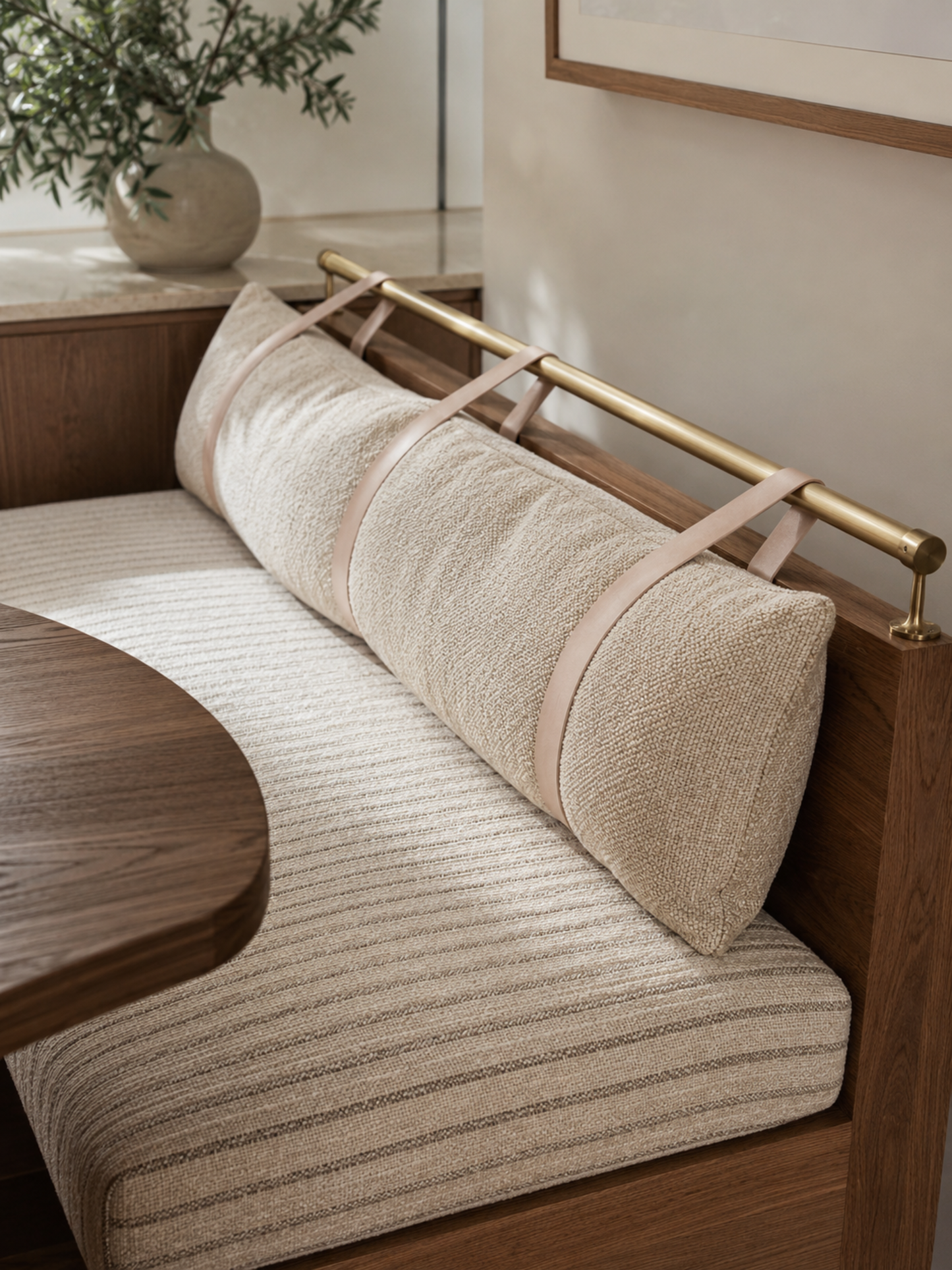 Custom Leather Cushion Railing Straps [Wide]